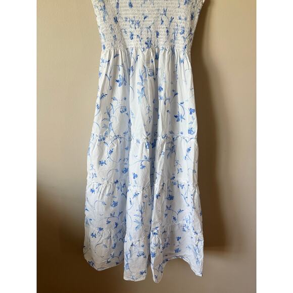 HILL HOUSE HOME Ellie Nap Dress Blue Botanical Floral S - Picture 5 of 9